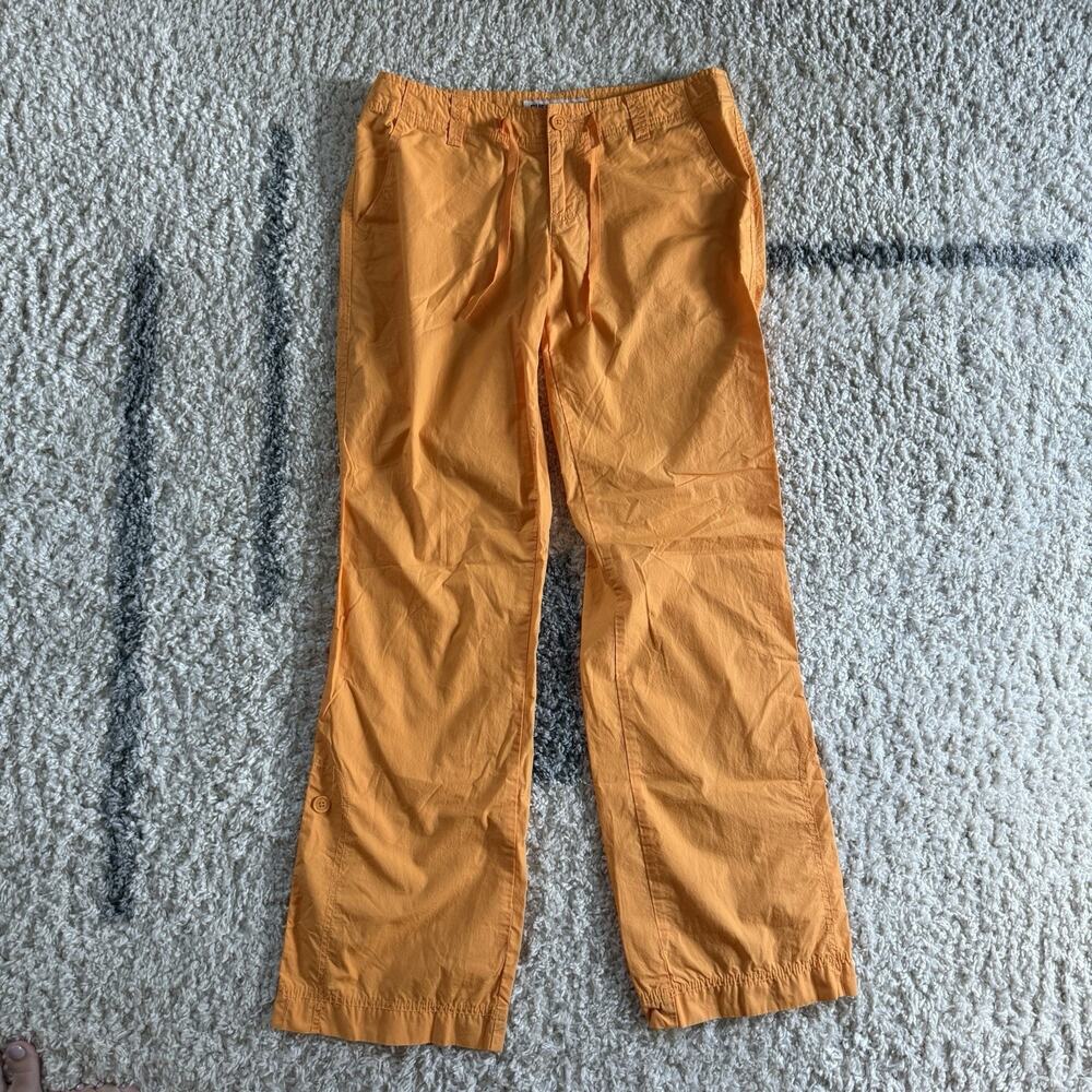 Vtg Guess Jeans Womens 28 Orange Cargo Carpenter Low Rise Pants Y2K Baggy 32x32
